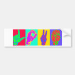Sign Language LOVE Andy Warhol Bumper Stickers
