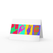 Sign Language LOVE Andy Warhol Cards