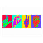 Sign Language LOVE Andy Warhol Postcards