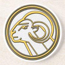 Sign of Aries Coasters