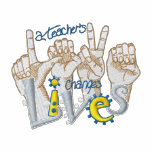 Sign Teacher embroidered shirts