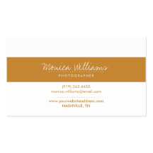Signature Cursive Stripe Business Card