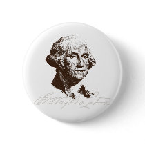 Signature George Washington Pinback Button