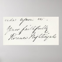 Signature of Florence Nightingale Posters