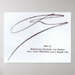 Signature of Frederick the Great Poster