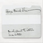 Signature of George Bernard Shaw mousepads