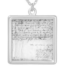 Signature of William Shakespeare , 1616 Personalized Necklace