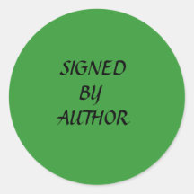 SIGNED, BY, AUTHOR STICKER