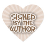 Signed By The Author Brown Stickers