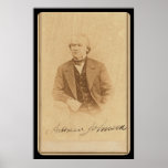 Signed Card of Future President Johnson 1860 posters