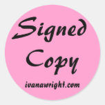 Signed Copy with URL Stickers