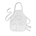 Signpost Arrow. Grey and White. Custom aprons