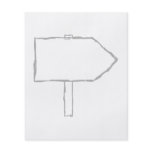 Signpost Arrow. Grey and White. Custom flyers