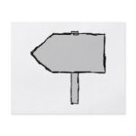 Signpost Arrow. Grey, Black and White. Custom flyers