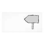 Signpost Arrow. Grey, Black and White. Custom photo cards