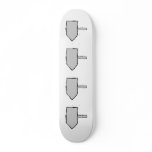 Signpost Arrow. Grey, Black and White. Custom skateboards