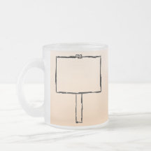 Signpost Notice. Black Sketch. Mug