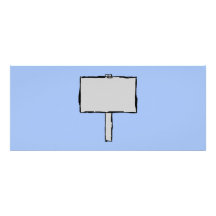 Signpost Notice. Blue. Announcement