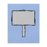 Signpost Notice, Customisable. Blue. flyers