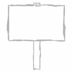 Signpost Notice. Grey and white. Custom photo sculptures