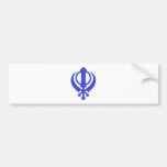 Sikh Khanda Blue Bumper Sticker