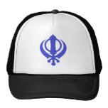 Sikh Khanda Blue Mesh Hats
