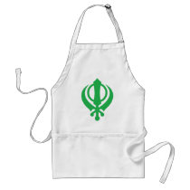 Sikh Khanda Green Aprons