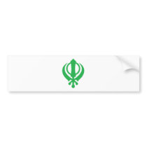 Sikh Khanda Green Bumper Stickers