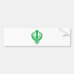 Sikh Khanda Green Bumper Stickers