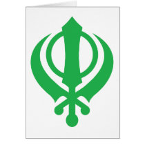 Sikh Khanda Green Card