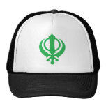 Sikh Khanda Green Trucker Hats