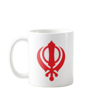 Sikh Khanda Red Mug