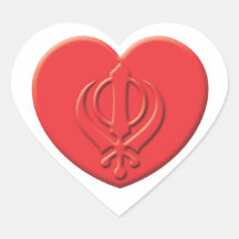 Sikhism Heart Sticker