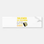 Silence Is Golden Rubber Ducky Duct Tape Humour Bumper Sticker