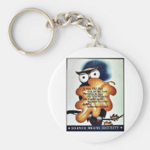 Silence Means Security Key Chain