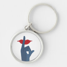 silence, please keychain