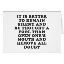 Silent Fool Greeting Cards