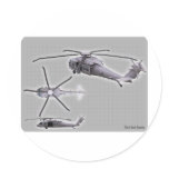 SILENT HAWK ROUND STICKER