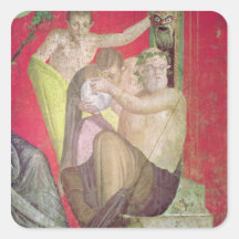 Silenus and the Young Satyr, East Wall Square Stickers