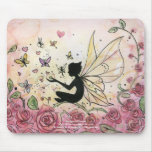 Silhouette and Roses Mouse Pads