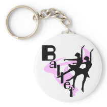 Silhouette Ballet T-shirts and Gifts Key Chains