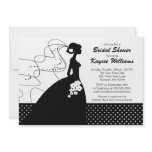 Silhouette Bride Bridal Shower Invite