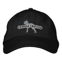 Silhouette Chinese Crested Embroidered Hat