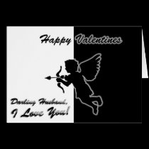 Silhouette Cupid Valentines Card for Husband