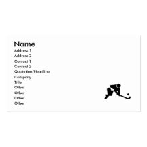 Silhouette Field Hockey Business Card