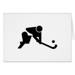 Silhouette Field Hockey Greeting Cards