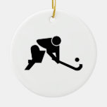 Silhouette Field Hockey Ornament