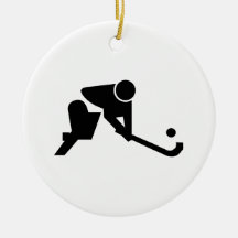 Silhouette Field Hockey Ornament