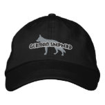Silhouette German Shepherd Embroidered Hat embroidered hats
