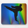 Silhouette karate man, mousepad